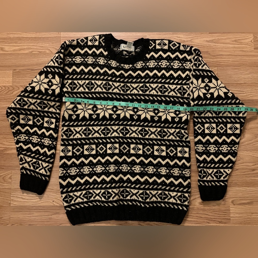 Men’s M Tall Fair Isle Wool L.L.Bean Sweater